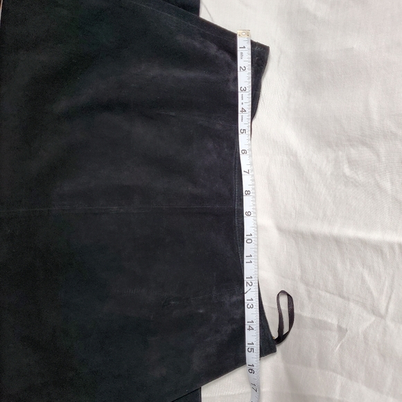 Révue Vintage 90s Black Suede Pencil Skirt Size 10 - Picture 10 of 12